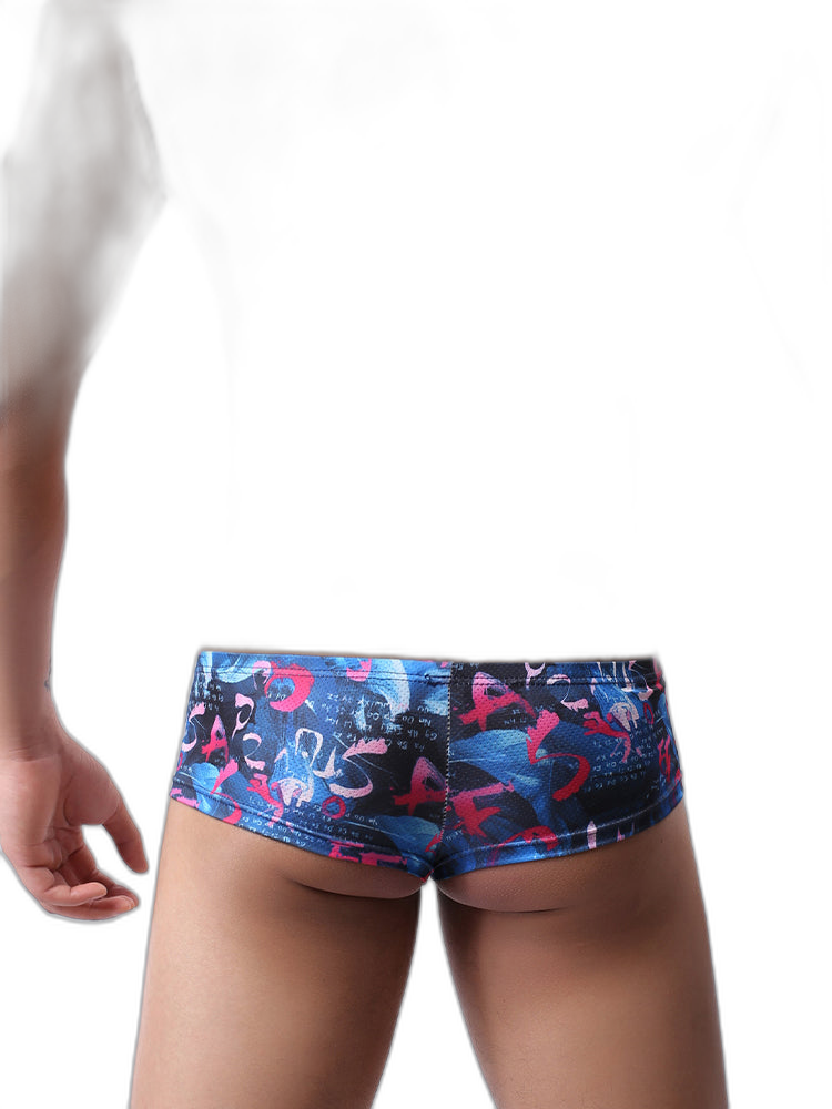 4 Pack Men's U-Pouch Low-Rise Moisture-Wicking Trunks