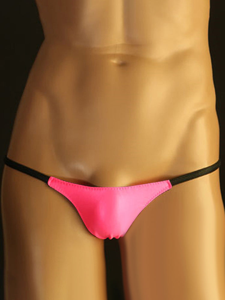 Men's Silky Breathable Color-blocking Thong