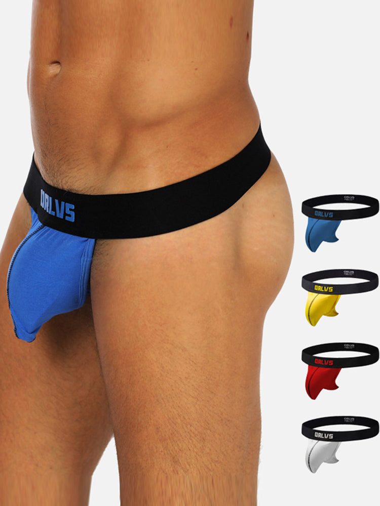 3 Pack Low-Cut Cotton Men's Thong with Enhanced Pouch