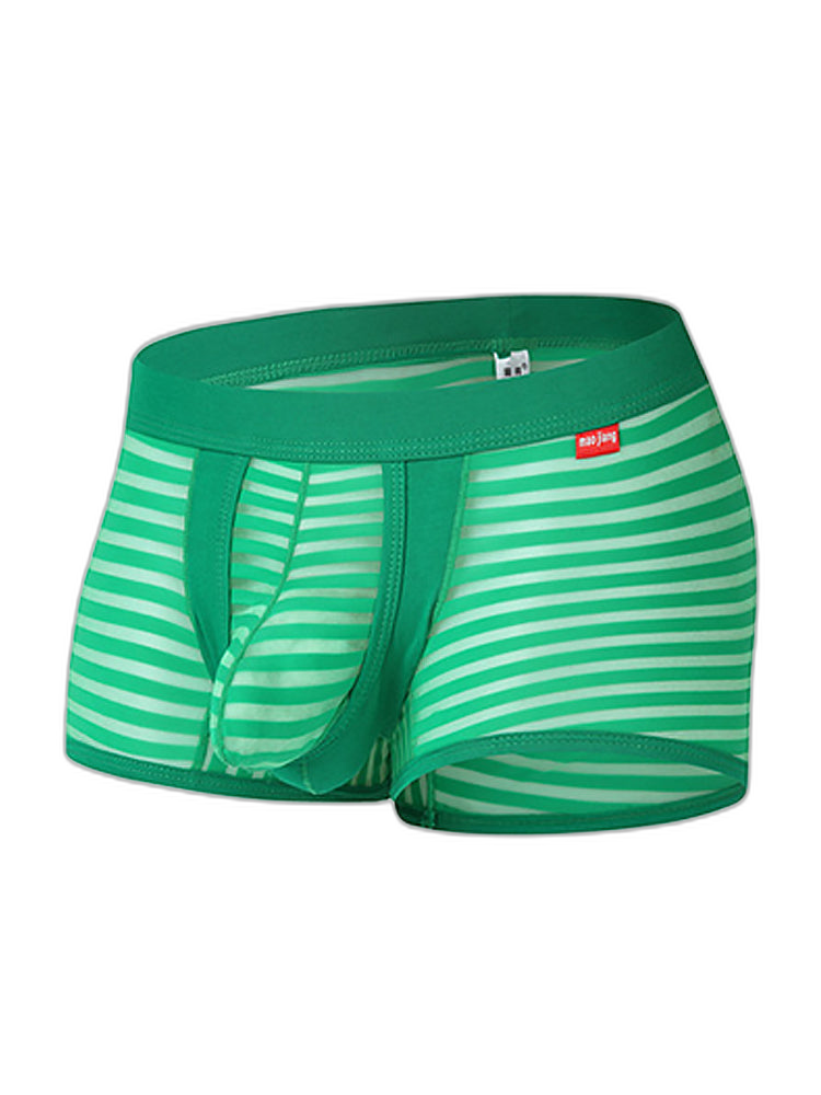 Men’s Sexy Striped Hollow Jockstrap With Separate Pouch