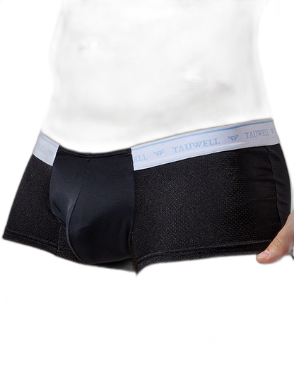 2 Pack Men's Sexy Comfortable Breathable Solid Color Trunks