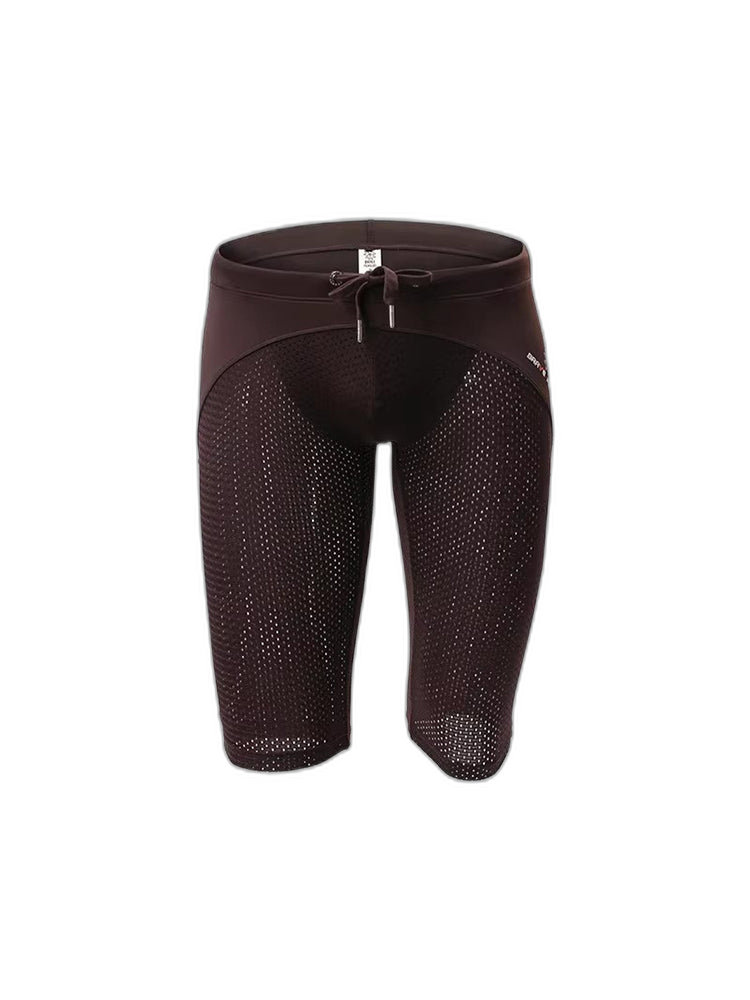 Men’s Athletic Compression Tight Shorts with Drawstring