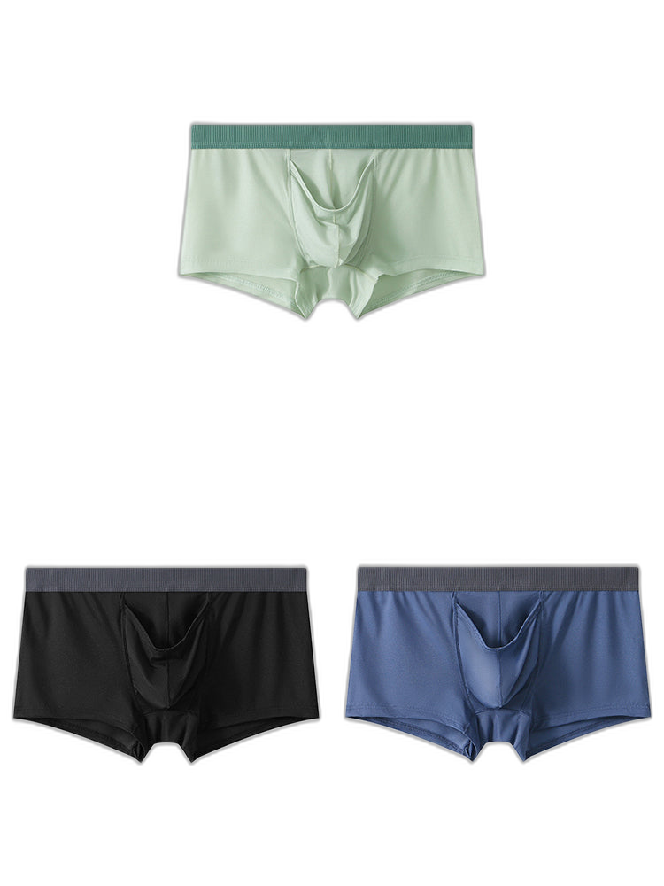3 Pack Separate Pouch Trunks With Fly Front