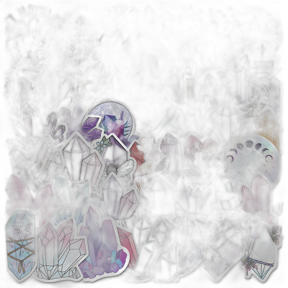 50 Dreamy Crystal Graffiti Stickers