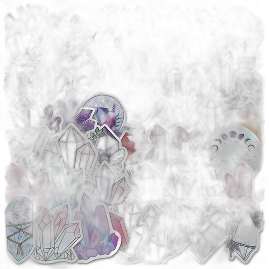 50 Dreamy Crystal Graffiti Stickers