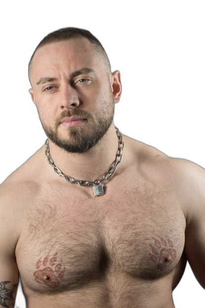 ruff GEAR Pitbull Chain 4mm with 20mm Master Lock