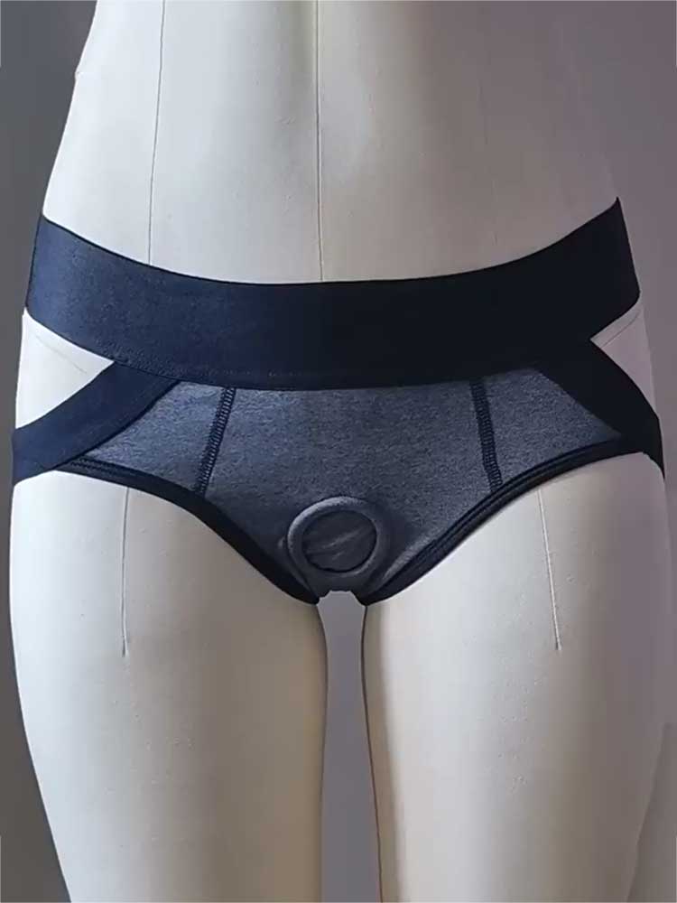 Men's Sexy Color-Block Cut-Out Back Thong