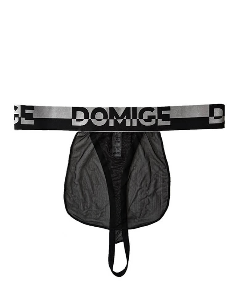 Men's Letters Belt Sexy Mesh Thong