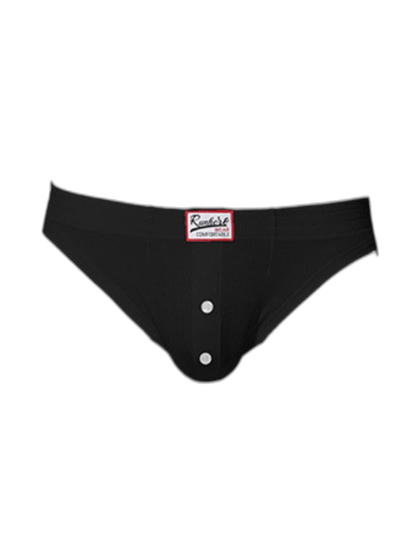 2 Pack Men's Premium Comfortable Fabric Low-Rise U-Shaped Button Fly Briefs