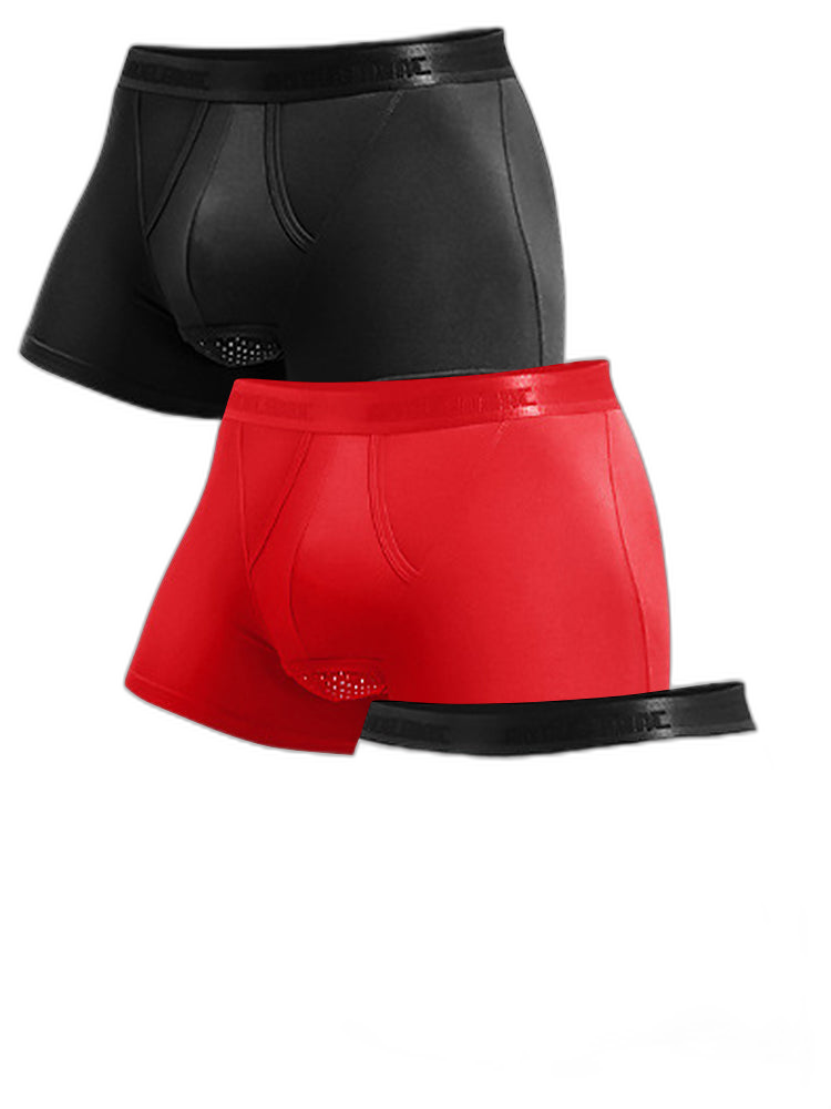 3 Pack Men's Separated Pouch Mesh Support Trunks