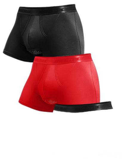 3 Pack Men's Separated Pouch Mesh Support Trunks