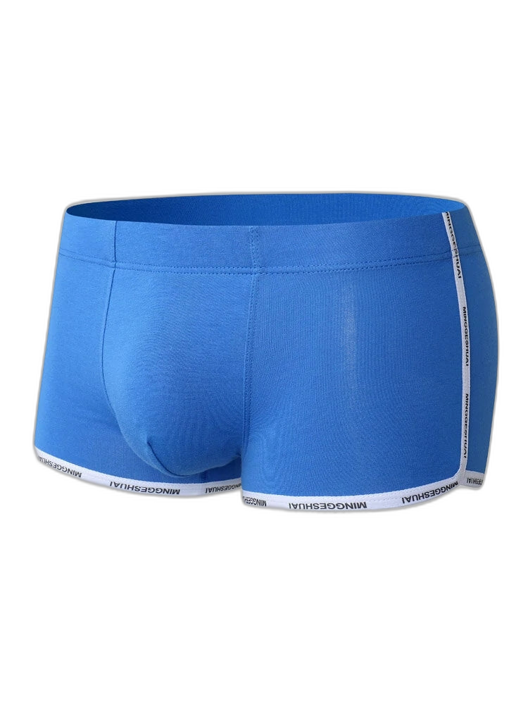 Men’s Letter Trim Applique Cotton Trunks