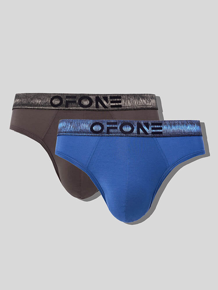 Men's Letter Belt Solid Color Sexy Modal Briefs