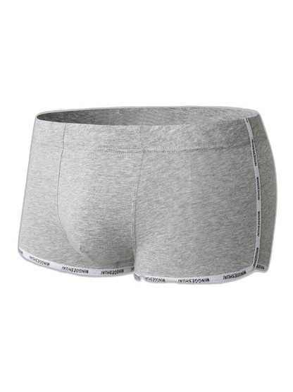 Men’s Letter Trim Applique Cotton Trunks
