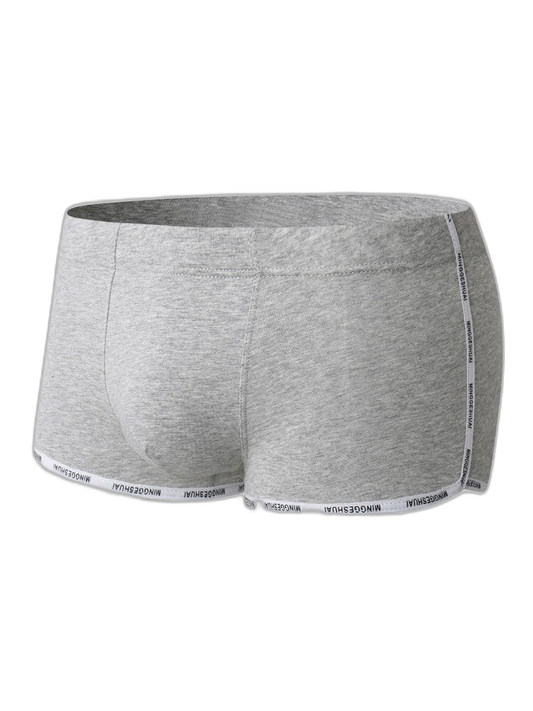 Men’s Letter Trim Applique Cotton Trunks