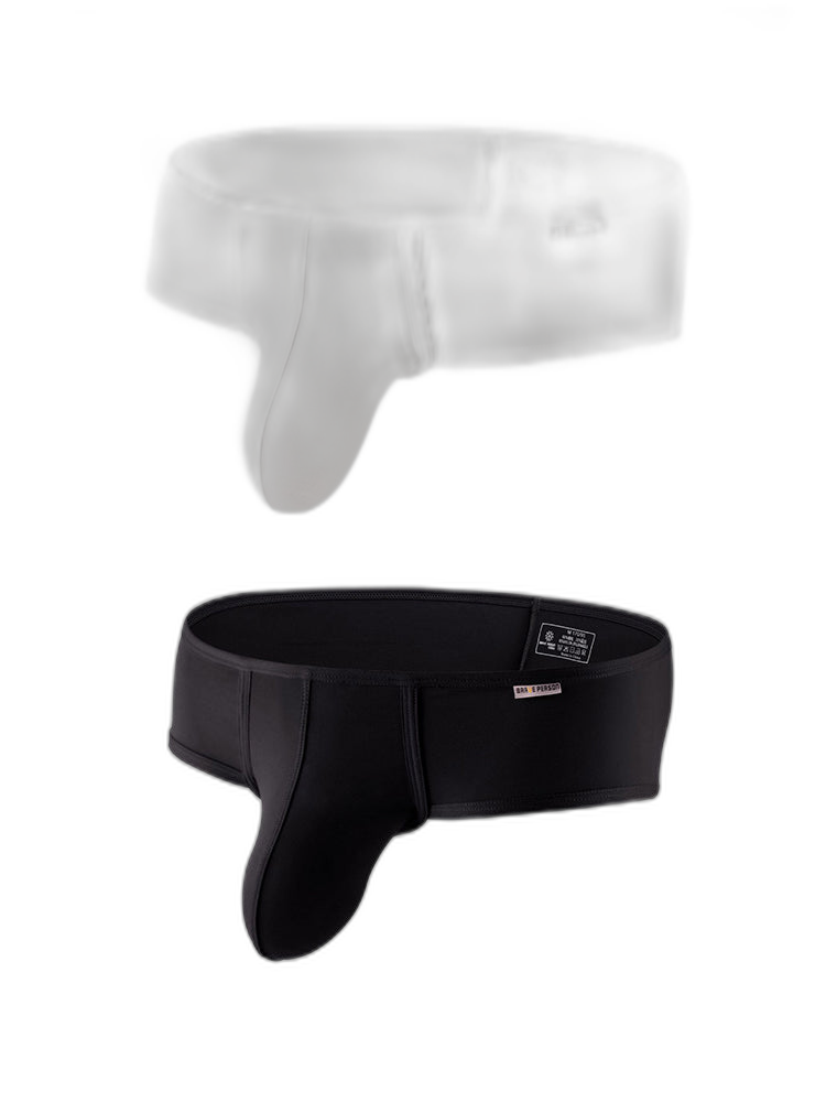 2 Pack Men's Low-Rise Contoured Pouch Stretch Fit Sporty Cut Trunks
