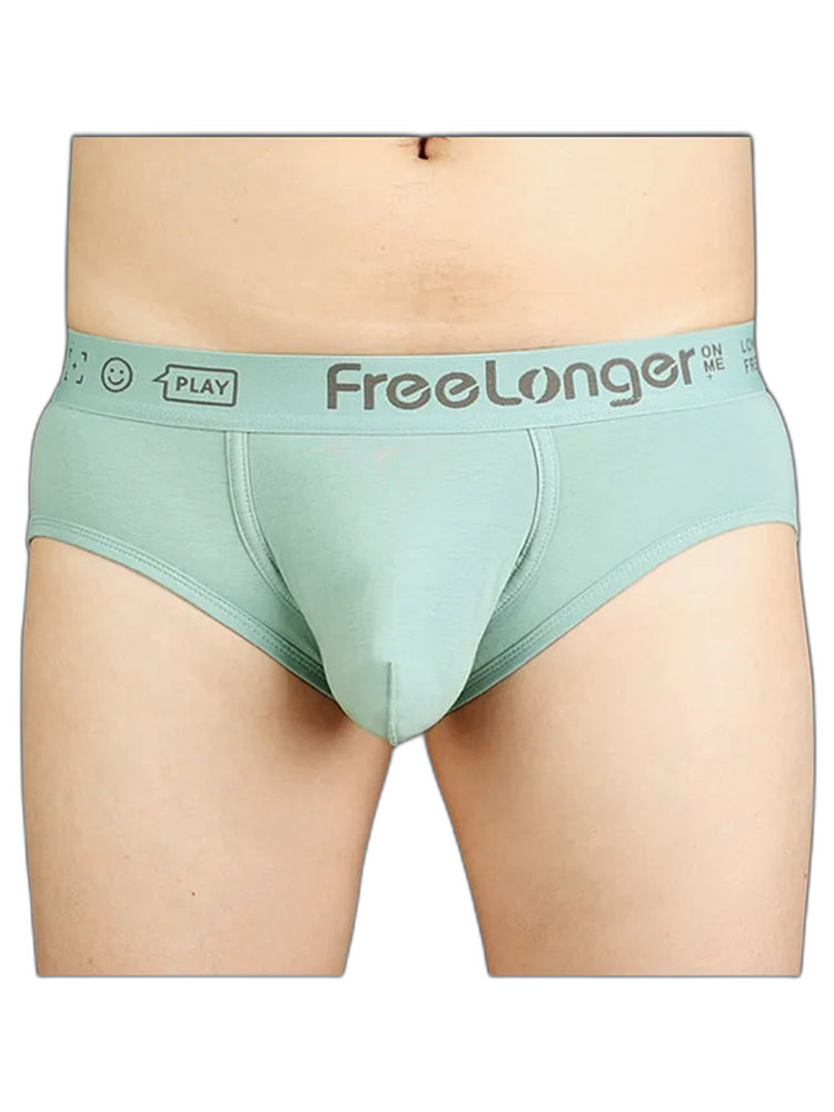 FreeLonger Men’s Soft Cotton Big Pouch Trunks