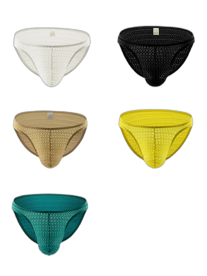 3-pack Men's Low-rise Sexy Mesh Lace Briefs