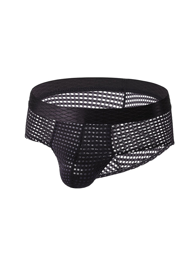 3 Pack Men's Quick-Dry Mesh Low-Rise Briefs
