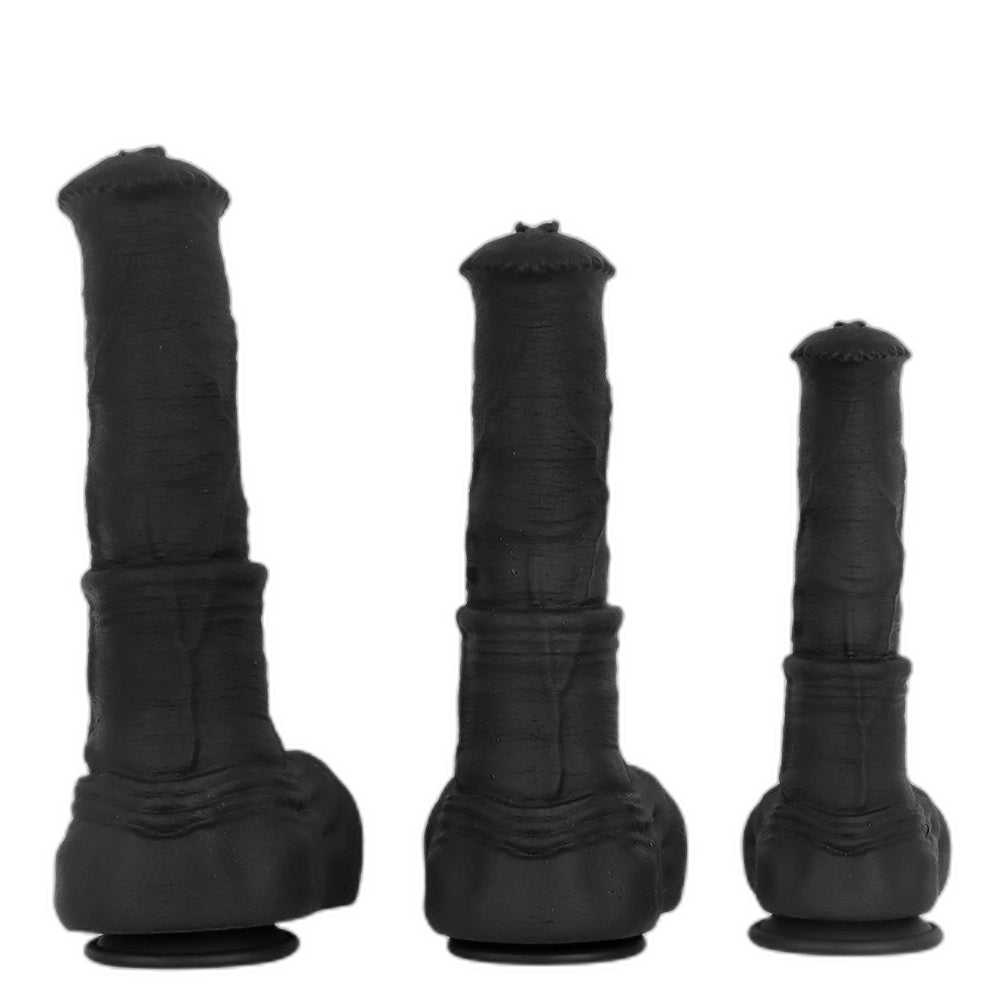 ruff GEAR Silicone Dark Horse Realistic Dildo 14.5 Inch