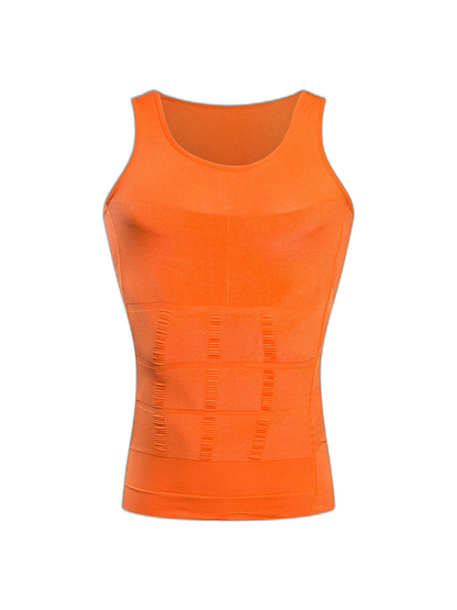 Mens Waist Body Shaper Vest T-Shirt Tank Tops