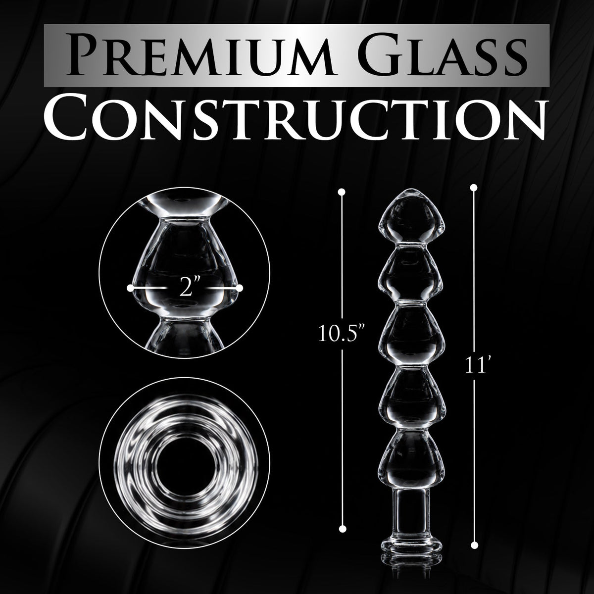 Drops Anal Link Glass Dildo