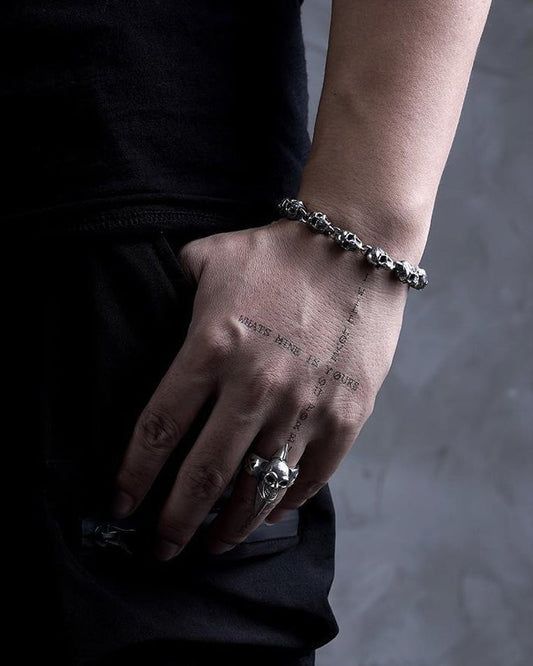 March 2024American Gothic Style Handcrafted Motorcycle Bracelet