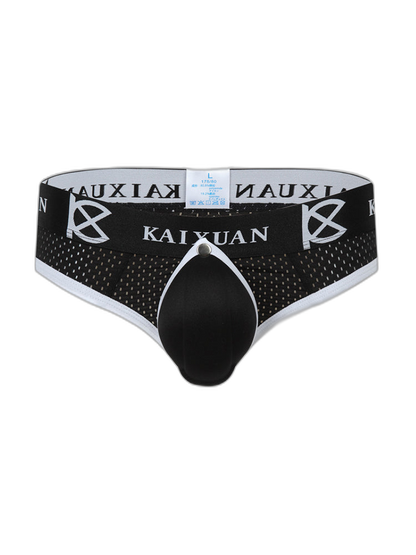 2 Pack Men's Breathable Mesh Removable U-Shaped Pocket Thongs