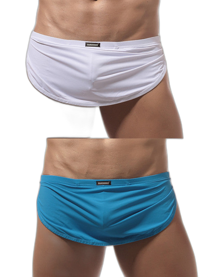 Men's Sexy Side Split  Boxers With Support Pouch