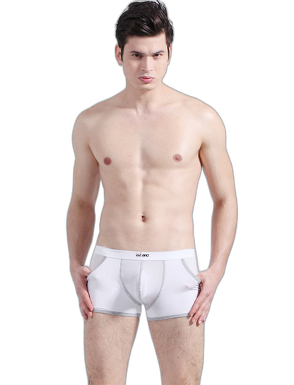 3 Pack Men's Long Leg Boxer Briefs Made of Ultra-Thin Ice Silk with Anti-Wear Elastic