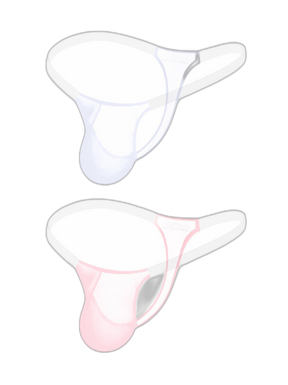 2 Pack Men's Sexy Seamless Semi-Transparent Thong & Strings