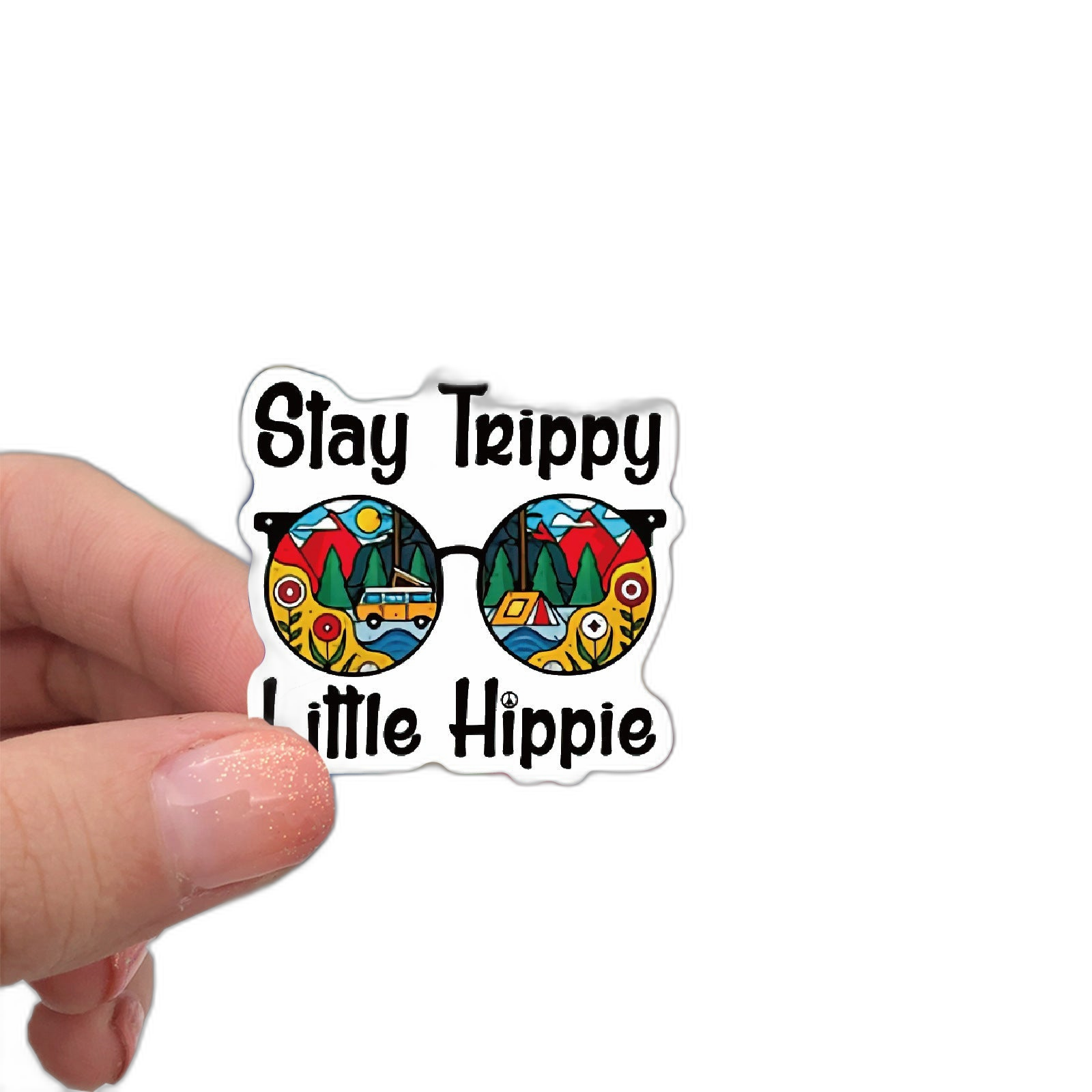 50 Cartoon Hippie Stickers