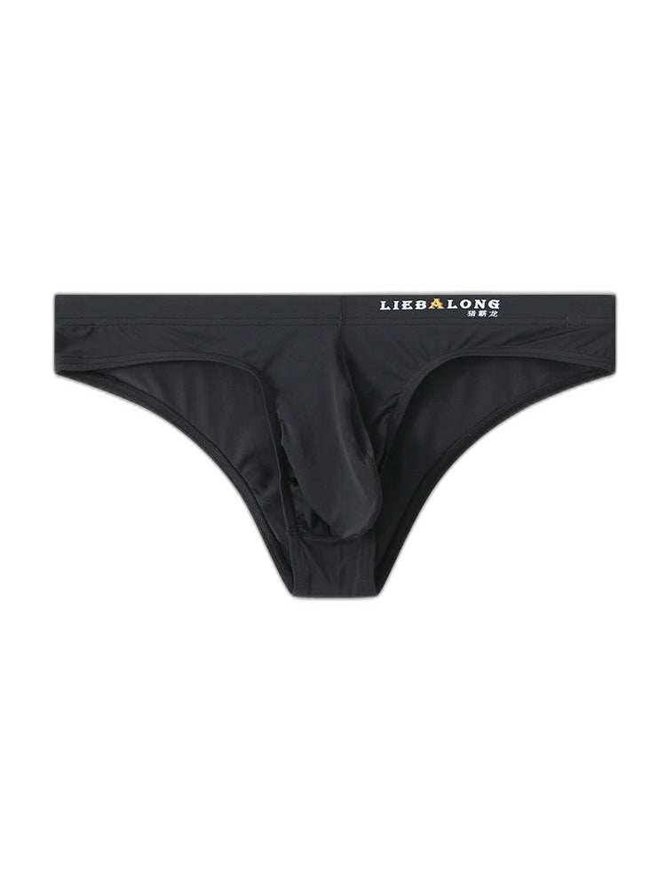 4 Pack Men's Ice Silk Low-Rise Big Pouch Sexy Comfortable Bikini