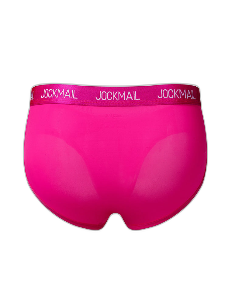 2 Pack Men's Sporty Letter Print Supportive Low-Rise Ice Silk Skin-Friendly Bikini