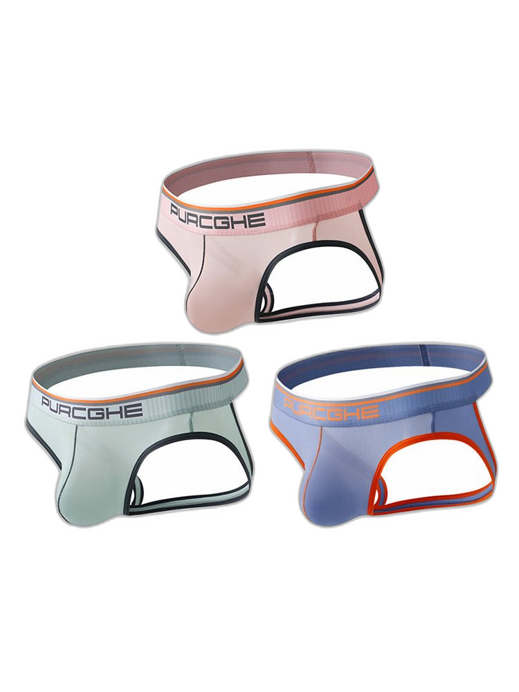 3 Pack Men's Low-Rise Ice Silk Jockstrap