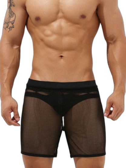Men’s Sexy See Through Mesh Boxer Shorts