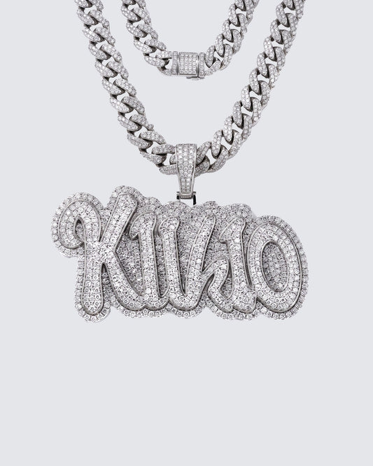 KIIKIO-Full Zirconia Alloy Cuban Link Necklace