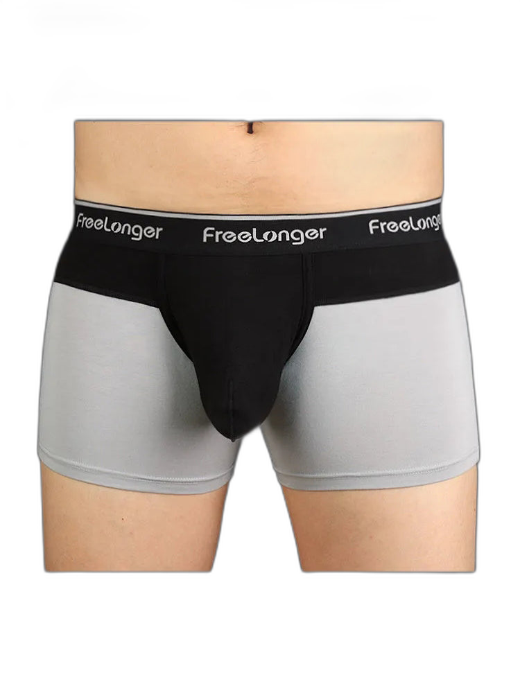 FreeLonger Men's Big Pouch Microfiber Breathable Trunks