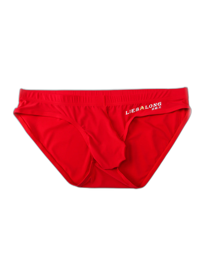 3 Packs of Men's Ice Silk Seamless Convex Pouch Briefs