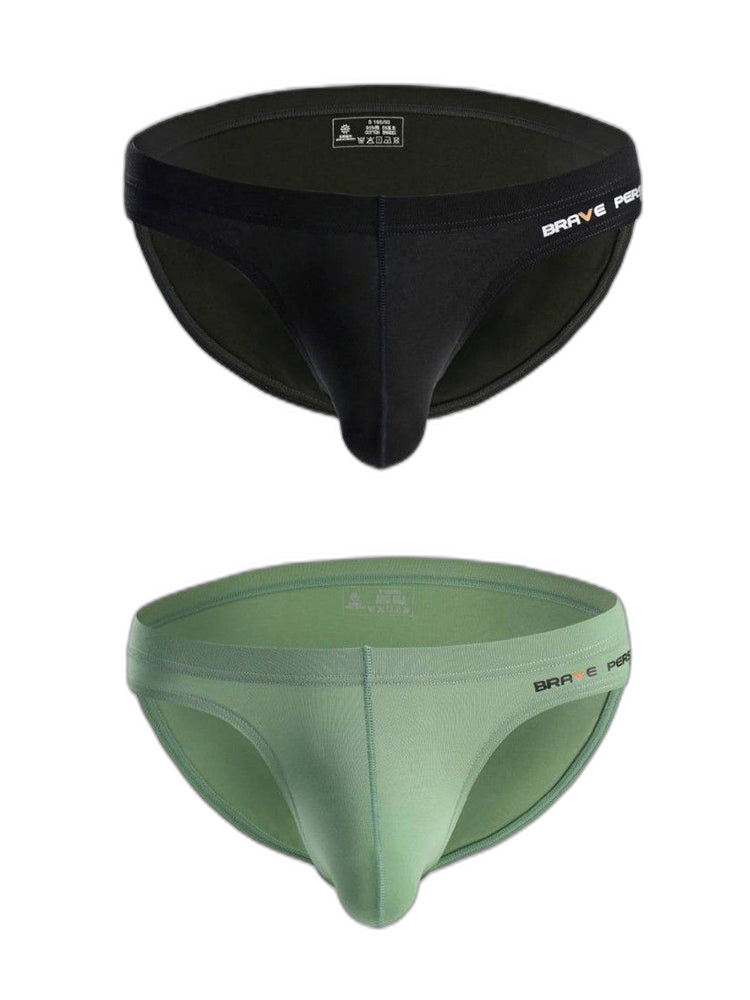 2 Pack Men's Comfortable Cotton Large Pouch Sports Bikini