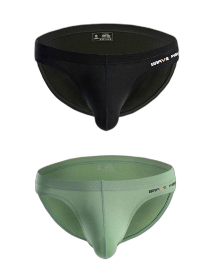 2 Pack Men's Comfortable Cotton Large Pouch Sports Bikini