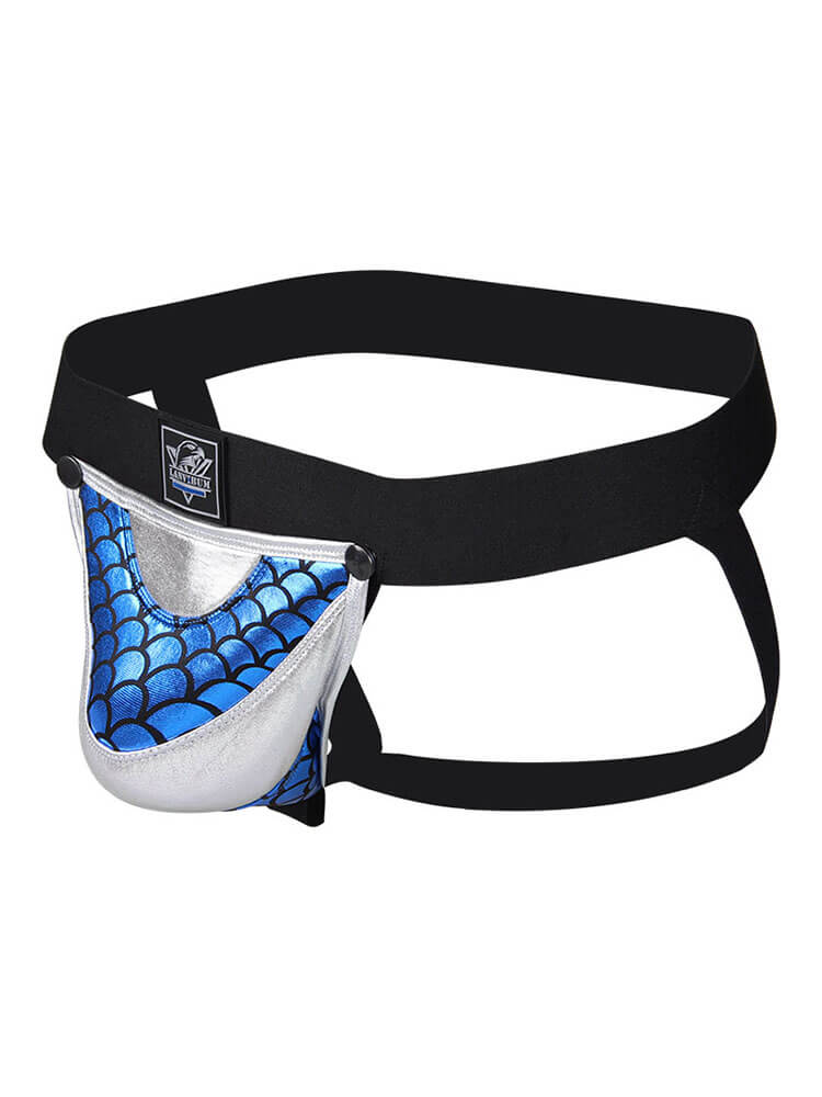 Men's Detachable Colorblock Pouch Hip-Lifting Jockstrap