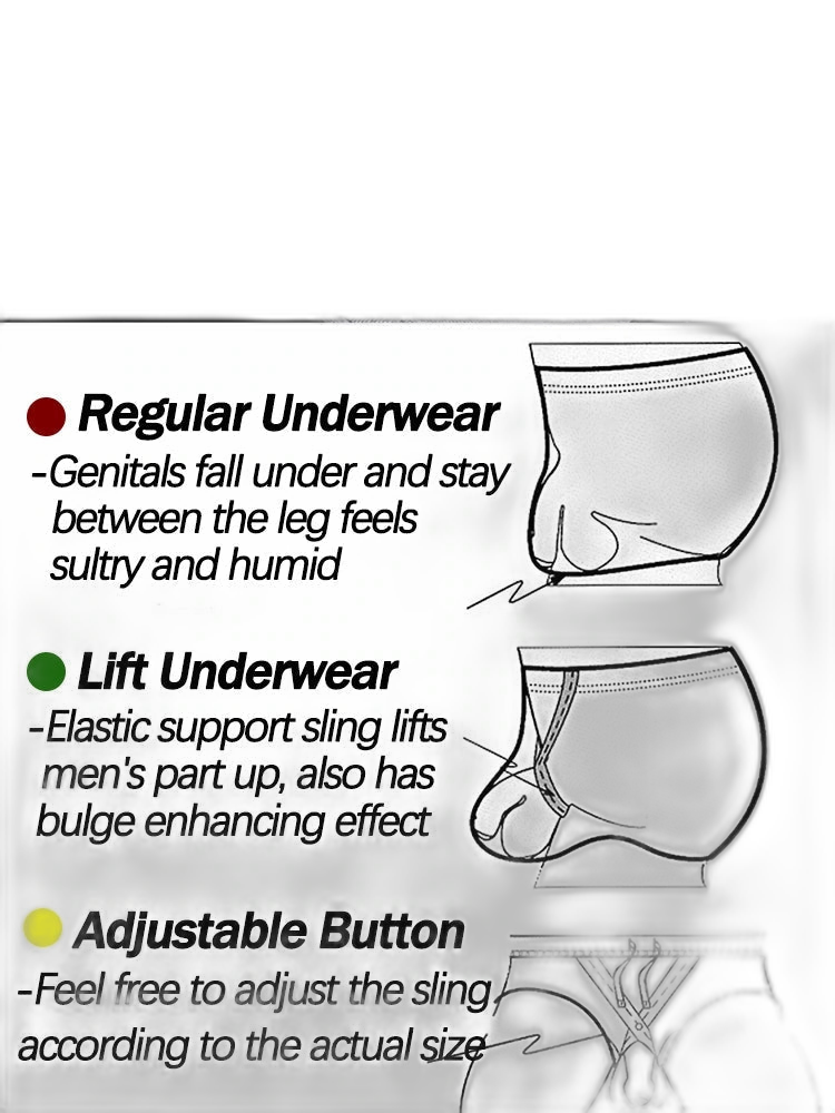 2 Pack Men's Sexy Cotton Support Contour Pouch Briefs