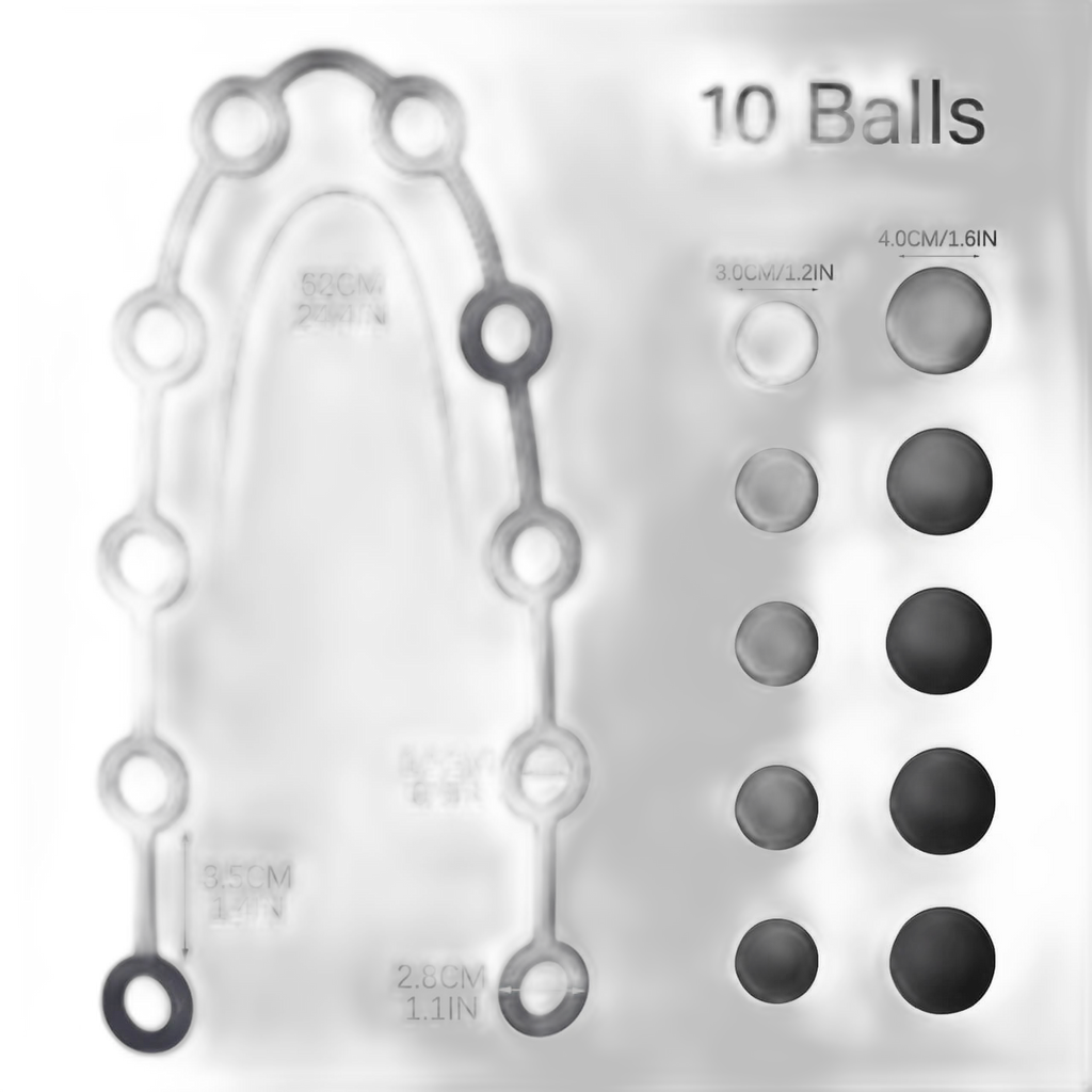 Tether - Anal Beads Trainer- Anal Balls - Custom Sizes