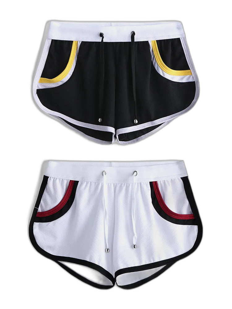 2 Pack Drawstring Leisure Men's Loose Boxer Shorts
