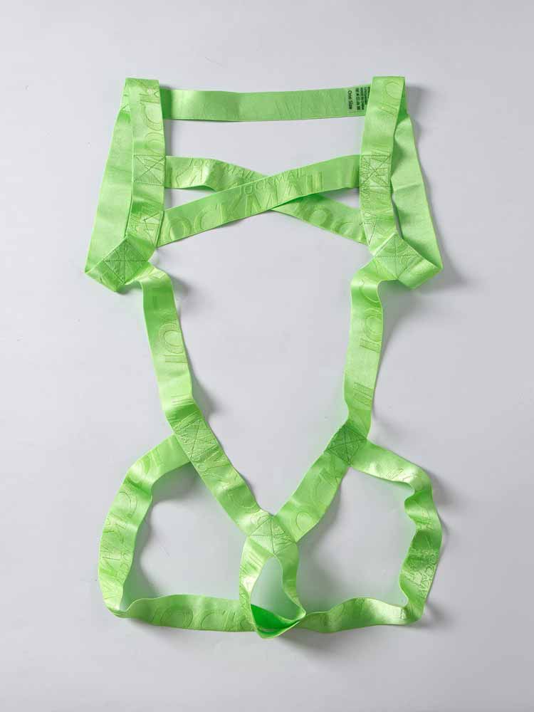 Men's Solid Sexy Hollow Ring Thong Bodysuit