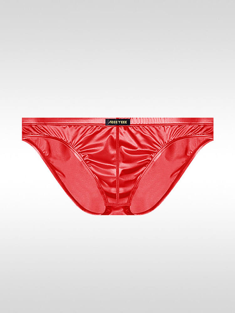 Men's Sexy Silky Thin Breathable Satin Low-Rise Briefs