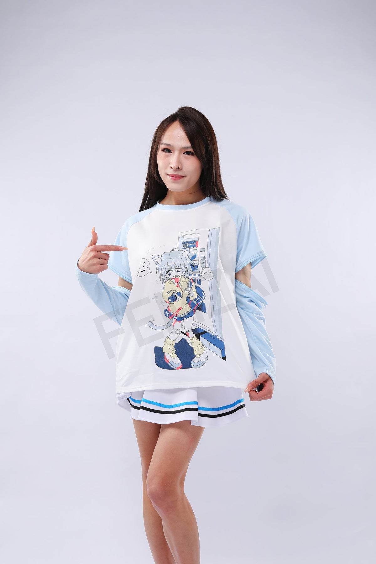 Detachable Catboy Sleeve Tee