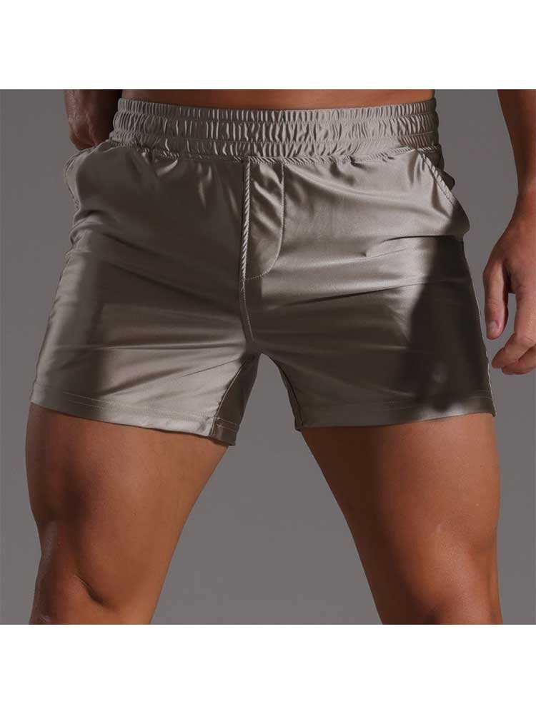 Men's Sexy Solid Color Satin Lounge Shorts
