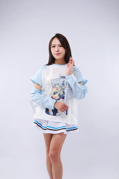 Detachable Catboy Sleeve Tee